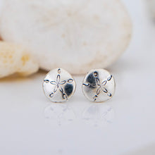 Load image into Gallery viewer, READY TO SHIP Sand Dollar Stud Earrings - 925 Sterling Silver FJD$