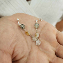 Load image into Gallery viewer, READY TO SHIP Semi Precious Stone Drop Stud Earrings - 925 Sterling Silver FJD$