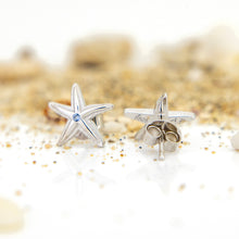 Load image into Gallery viewer, READY TO SHIP Mini Starfish Stud Earrings - 925 Sterling Silver