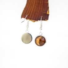 Load image into Gallery viewer, READY TO SHIP Bezel Set Tapa Earrings - Stainless Steel FJD$