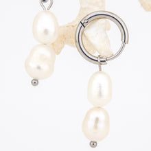 Load image into Gallery viewer, READY TO SHIP Freshwater Pearl Hoop Earrings - Stainless Steel FJD$
