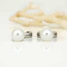 Load image into Gallery viewer, READY TO SHIP Freshwater Pearl Huggie Earrings - Stainless Steel FJD$