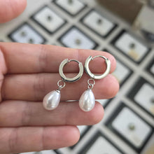 Load image into Gallery viewer, READY TO SHIP Freshwater Pearl Huggie Earrings - Stainless Steel FJD$