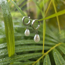 Load image into Gallery viewer, READY TO SHIP Freshwater Pearl Huggie Earrings - Stainless Steel FJD$