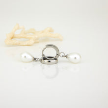 Load image into Gallery viewer, READY TO SHIP Freshwater Pearl Huggie Earrings - Stainless Steel FJD$