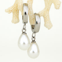 Load image into Gallery viewer, READY TO SHIP Freshwater Pearl Huggie Earrings - Stainless Steel FJD$