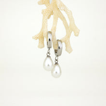 Load image into Gallery viewer, READY TO SHIP Freshwater Pearl Huggie Earrings - Stainless Steel FJD$