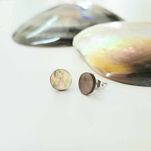 Load image into Gallery viewer, READY TO SHIP Mother of Pearl Stud Earrings - Stainless Steel FJD$