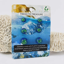 Load image into Gallery viewer, Recycled Ocean Plastic Stud Earring Set - Stainless Steel FJD$