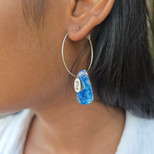 Load image into Gallery viewer, Recycled Ocean Plastic Hoop Earrings - Stainless Steel FJD$