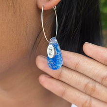 Load image into Gallery viewer, Recycled Ocean Plastic Hoop Earrings - Stainless Steel FJD$