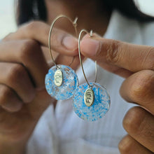 Load image into Gallery viewer, Recycled Ocean Plastic Hoop Earrings - Stainless Steel FJD$