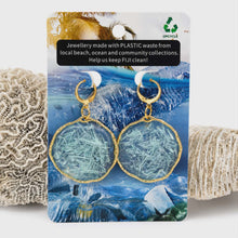 Load image into Gallery viewer, Recycled Ocean Plastic Earrings - Gold Plated Stainless Steel FJD$