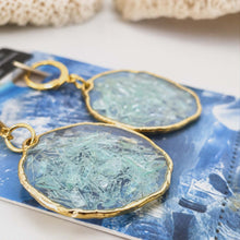 Load image into Gallery viewer, Recycled Ocean Plastic Earrings - Gold Plated Stainless Steel FJD$