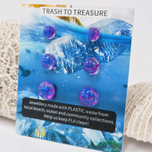 Load image into Gallery viewer, Recycled Ocean Plastic Stud Earring Set - Stainless Steel FJD$