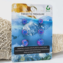 Load image into Gallery viewer, Recycled Ocean Plastic Stud Earring Set - Stainless Steel FJD$