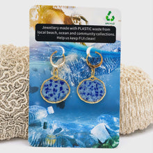 Load image into Gallery viewer, Recycled Ocean Plastic Earrings - Gold Plated Stainless Steel FJD$