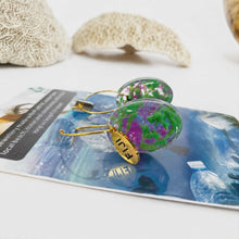 Load image into Gallery viewer, Recycled Ocean Plastic Hoop Earrings - Gold Plated Stainless Steel FJD$