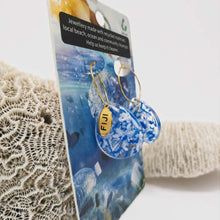 Load image into Gallery viewer, Recycled Ocean Plastic Hoop Earrings - Gold Plated Stainless Steel FJD$