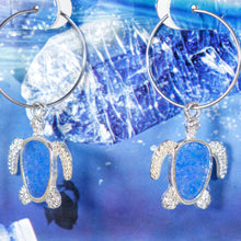 Load image into Gallery viewer, Recycled Ocean Plastic Turtle Earrings - Stainless Steel FJD$
