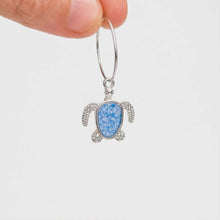 Load image into Gallery viewer, Recycled Ocean Plastic Turtle Earrings - Stainless Steel FJD$