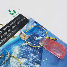 Load image into Gallery viewer, Recycled Ocean Plastic Hoop Earrings - Gold Plated Stainless Steel FJD$