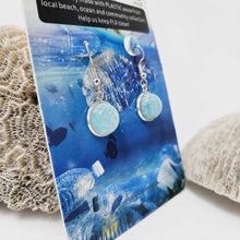 Load image into Gallery viewer, Recycled Ocean Plastic Drop Earrings - Stainless Steel FJD$