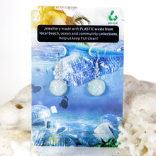 Load image into Gallery viewer, Recycled Ocean Plastic Drop Earrings - Stainless Steel FJD$