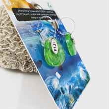 Load image into Gallery viewer, Recycled Ocean Plastic Hoop Earrings - Stainless Steel FJD$