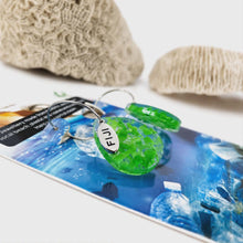 Load image into Gallery viewer, Recycled Ocean Plastic Hoop Earrings - Stainless Steel FJD$