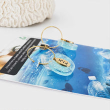 Load image into Gallery viewer, Recycled Ocean Plastic Hoop Earrings - Gold Plated Stainless Steel FJD$
