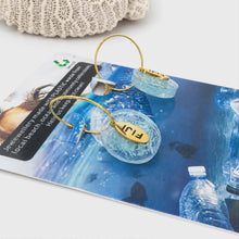 Load image into Gallery viewer, Recycled Ocean Plastic Hoop Earrings - Gold Plated Stainless Steel FJD$