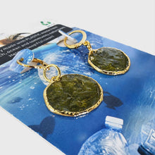 Load image into Gallery viewer, Recycled Ocean Plastic Earrings - Gold Plated Stainless Steel FJD$