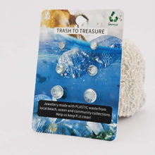 Load image into Gallery viewer, Recycled Ocean Plastic Stud Earring Set - Stainless Steel FJD$