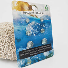 Load image into Gallery viewer, Recycled Ocean Plastic Stud Earring Set - Stainless Steel FJD$