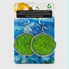 Load image into Gallery viewer, Recycled Ocean Plastic Hoop Earrings - Stainless Steel FJD$