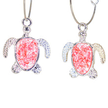 Load image into Gallery viewer, Recycled Ocean Plastic Turtle Earrings - Stainless Steel FJD$