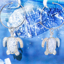 Load image into Gallery viewer, Recycled Ocean Plastic Turtle Earrings - Stainless Steel FJD$