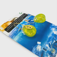 Load image into Gallery viewer, Recycled Ocean Plastic Hoop Earrings - Gold Plated Stainless Steel FJD$