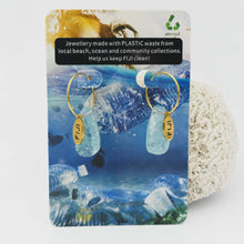 Load image into Gallery viewer, Recycled Ocean Plastic Hoop Earrings - Gold Plated Stainless Steel FJD$