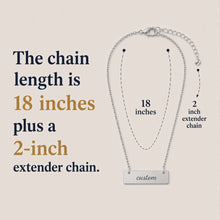 Load image into Gallery viewer, Engravable Bar Necklace - Silver or Gold Waterproof Stainless Steel FJD$