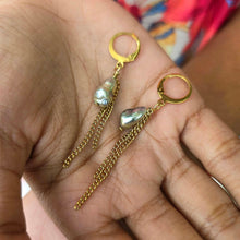 Load image into Gallery viewer, READY TO SHIP Civa Fiji Keshi Pearl Earrings - Gold Plated FJD$