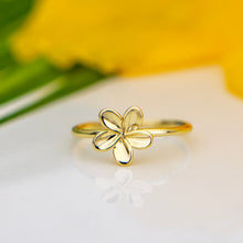 Load image into Gallery viewer, READY TO SHIP Mini Frangipani Ring - 18k Gold Vermeil FJD$