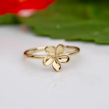 Load image into Gallery viewer, READY TO SHIP Mini Frangipani Ring - 9k Solid Gold FJD$