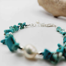 Load image into Gallery viewer, CONTACT US TO RECREATE THIS SOLD OUT STYLE Freshwater Pearl & Turquoise Bracelet - FJD$