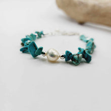 Load image into Gallery viewer, CONTACT US TO RECREATE THIS SOLD OUT STYLE Freshwater Pearl & Turquoise Bracelet - FJD$