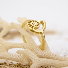 Load image into Gallery viewer, READY TO SHIP Mini Nautilus Ring - 18k Gold Vermeil FJD$