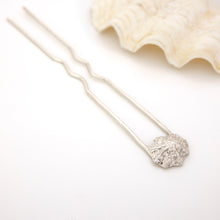 Load image into Gallery viewer, READY TO SHIP Hand-Cast Shell Hairpin - 925 Sterling Silver FJD$