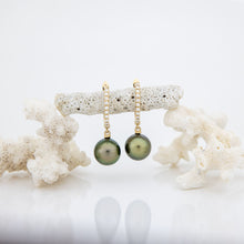 Load image into Gallery viewer, CONTACT US TO RECREATE THIS SOLD OUT STYLE - Civa Fiji Pearl Diamond Earrings - 14k Solid Gold FJD$