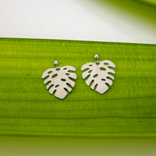 Load image into Gallery viewer, READY TO SHIP Monstera Stud Earrings - 925 Sterling Silver FJD$